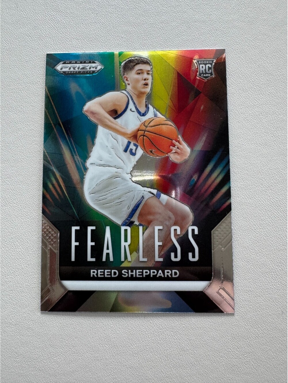 Reed Sheppard Fearless Rookie 2024 Prizm Draft Picks Card #20 Rockets/Kentucky